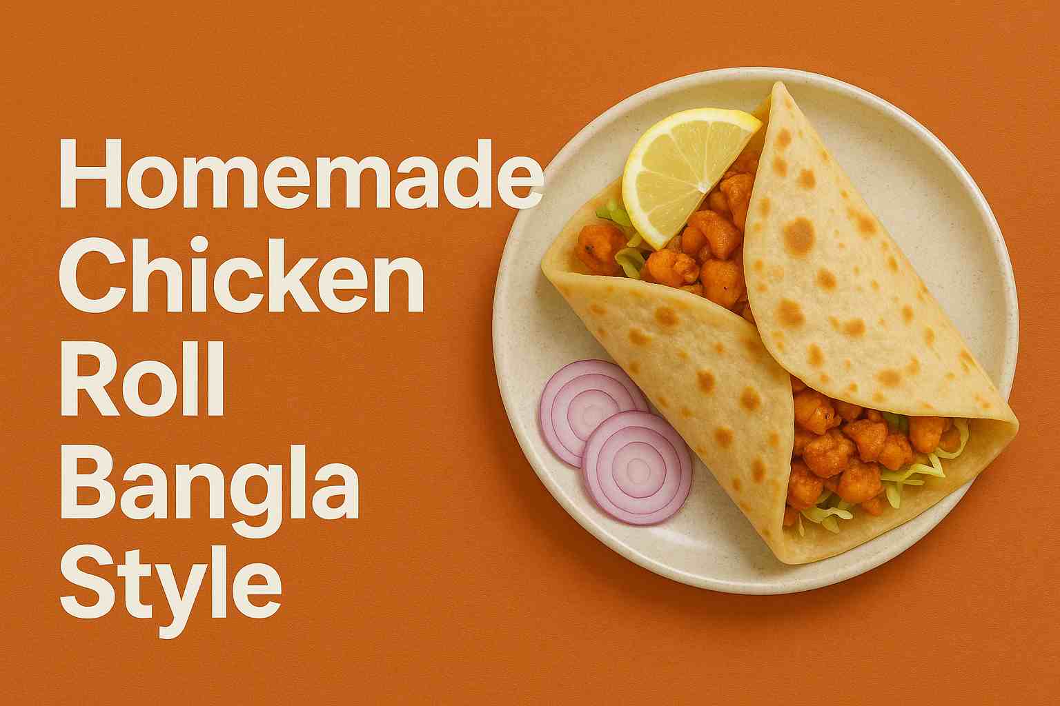 চিকেন রোল রেসিপি – ঘরেই তৈরি করুন সুস্বাদু Homemade Chicken Roll Bangla Style